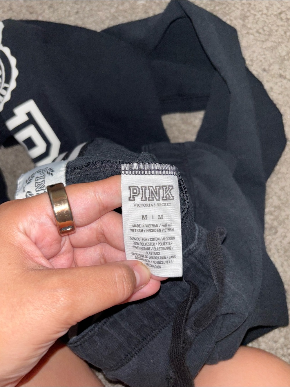 PINK Victoria’s secret Y2K Foldover Black Legging Joggers - Picture 5 of 5